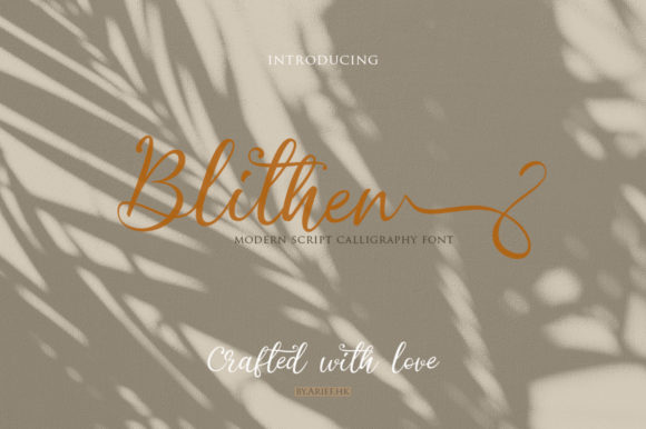 Blithen: A Sweet and Elegant Font for Your Brand