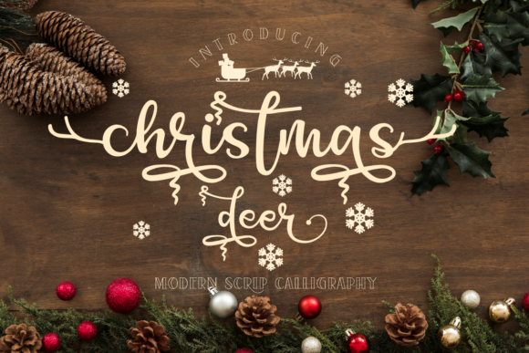Christmas Deer: A Festive Handwritten Font for Web Design