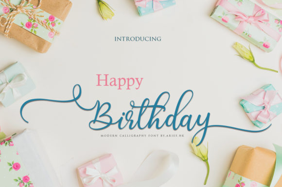 Elevate Your Web Design with the Elegant Birthday Font