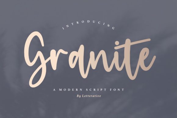 Granite: A Bold Script for Modern Design