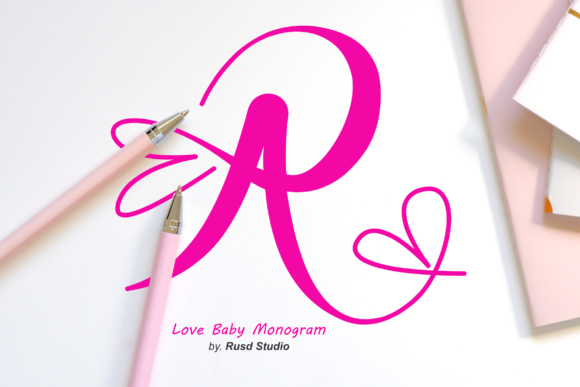 Love Baby Monogram: A Delicate Font for Elegant Branding