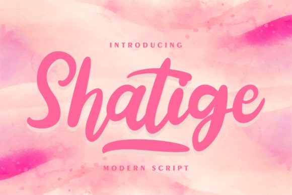 Shatige: A Charming Script Font for Editorial Design