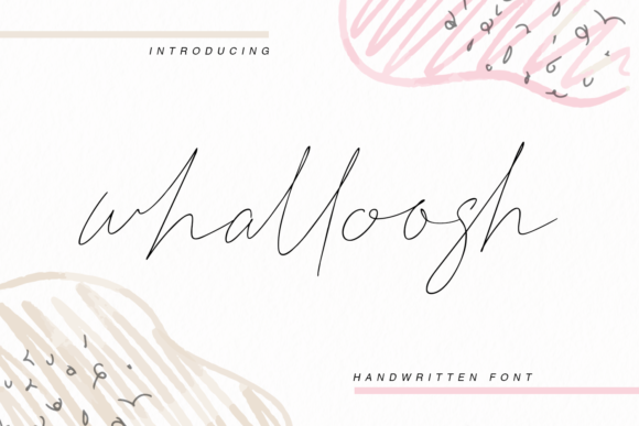 Whalloosh: A Delicate Script Font for Editorial Elegance